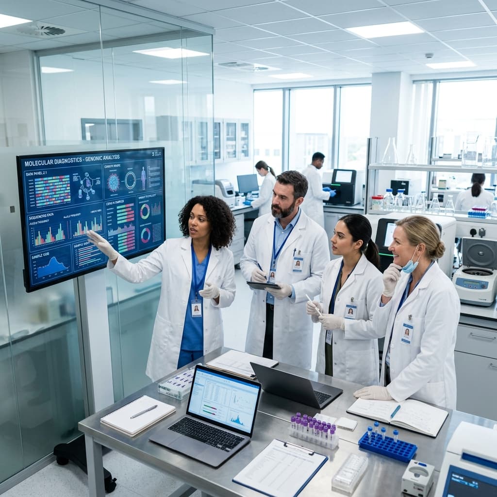 Clinical research team at work